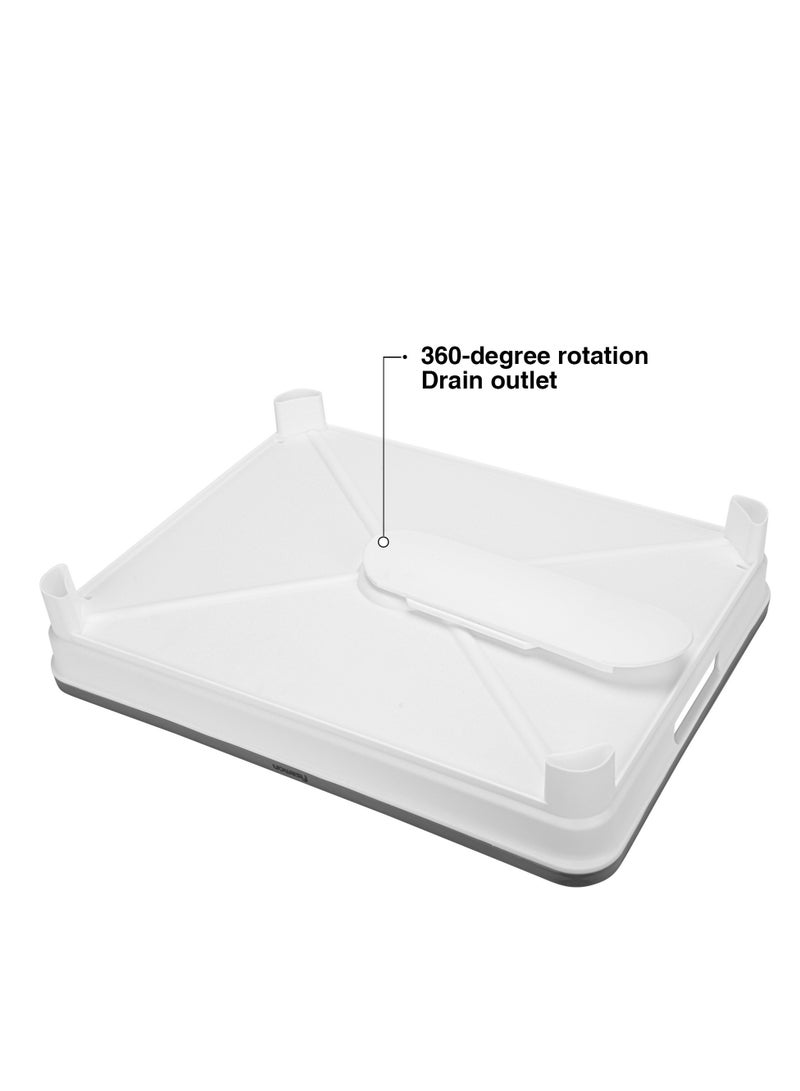 Fissman 2-Tier Dish Drying Rack 48cm Stainless Steel, Plastic - Image 4